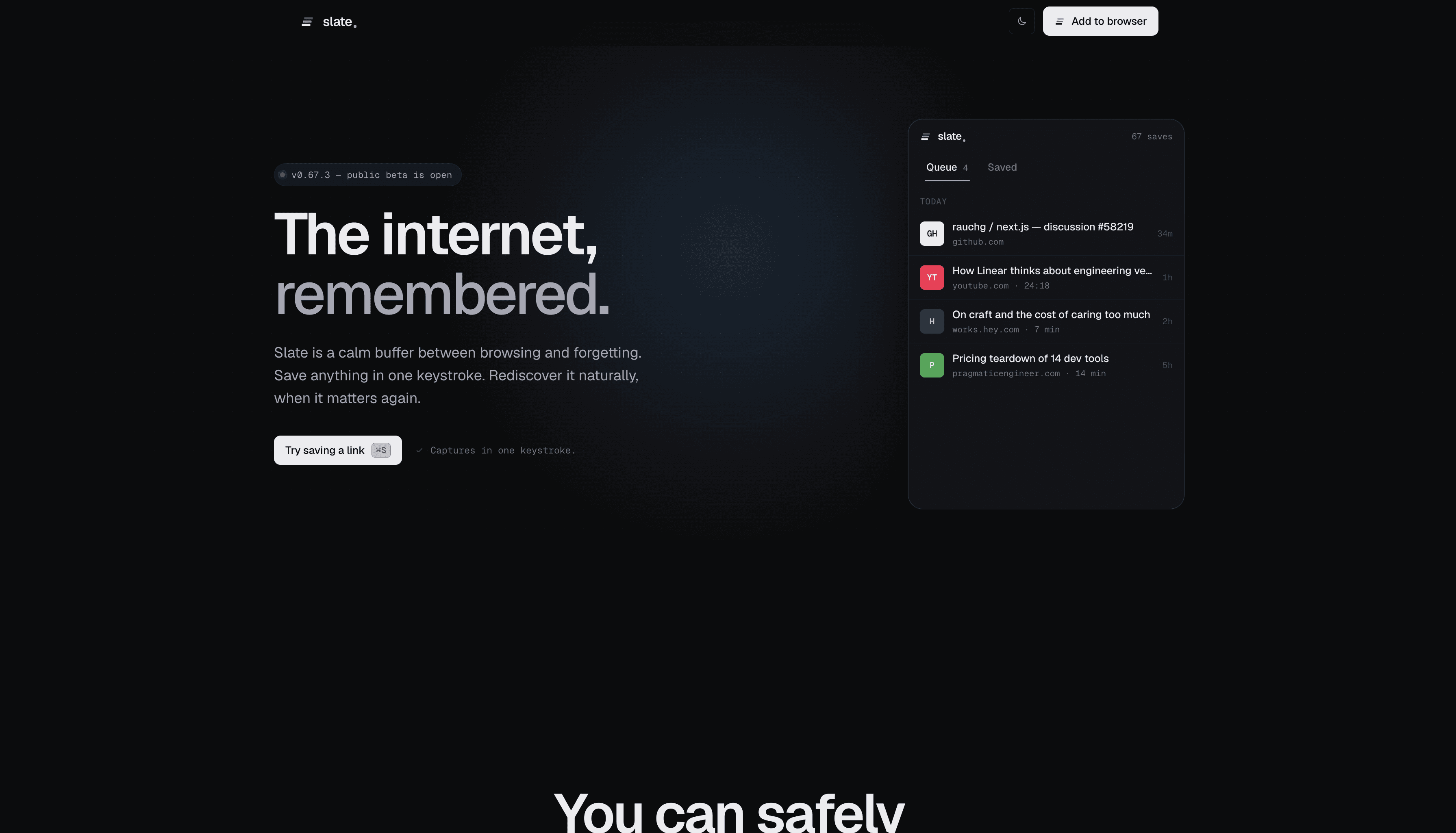 Slate screenshot